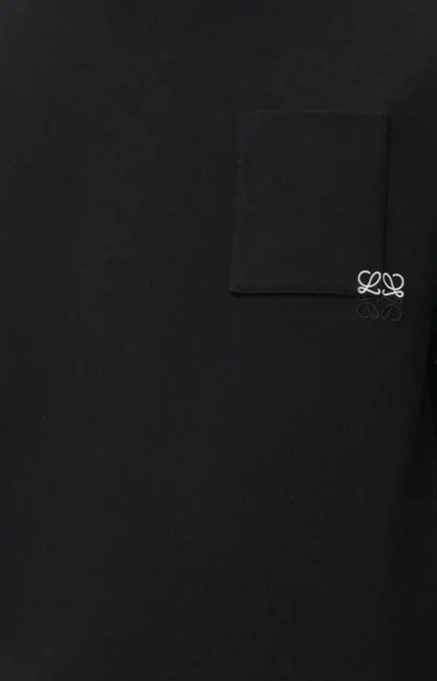 Loewe Loose Fit T-Shirt in Black Cotton — снимка 2