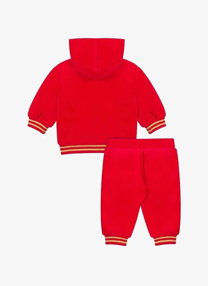Спортен комплект с раиран мотив Moschino Kids — снимка 2