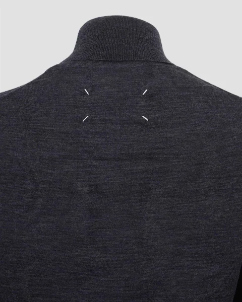Knit Turtleneck in Dark Blue — снимка 3