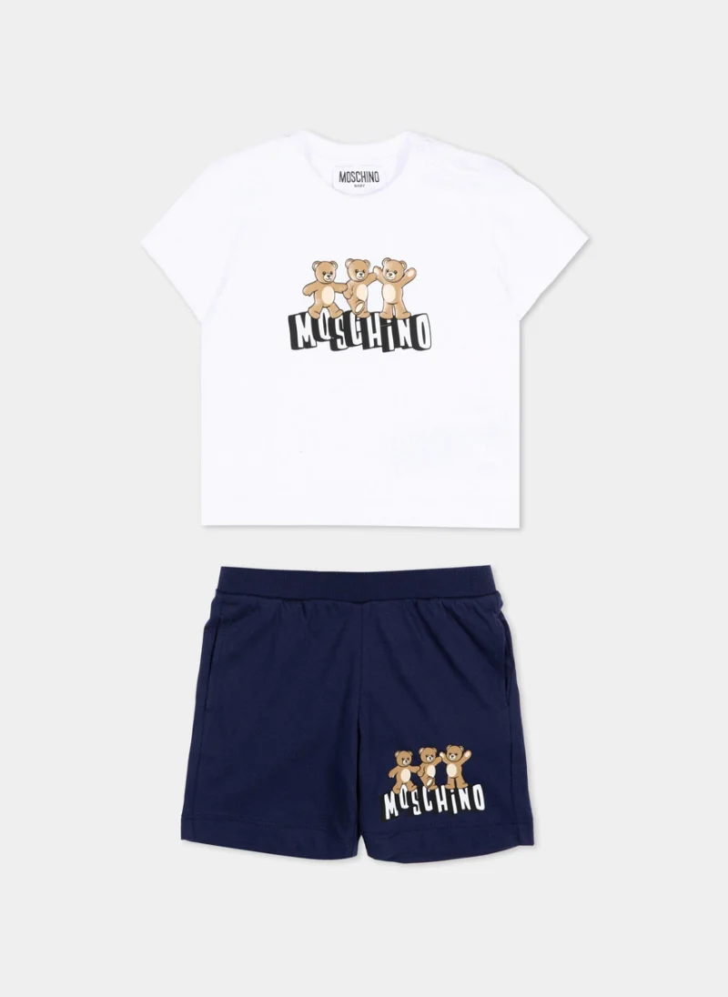 Сет `Teddy` тениска и къси панталони Moschino Kids