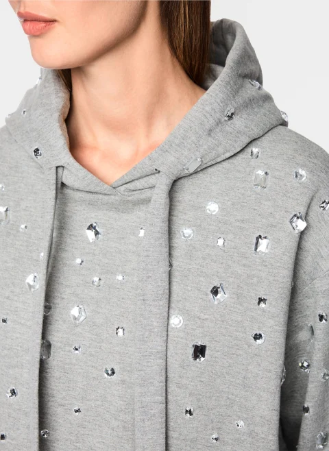 Суитшърт с декоративни камъни Marc Cain Sports — снимка 4