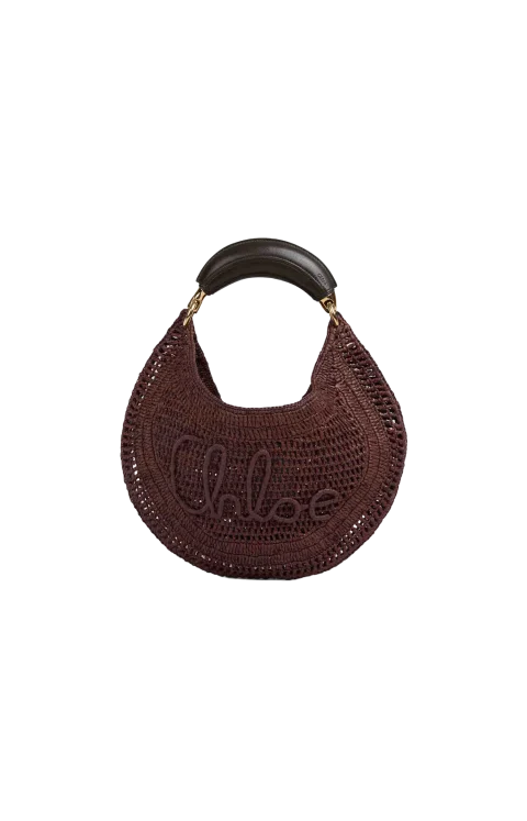 Summer Banana Hobo Bag in Raffia