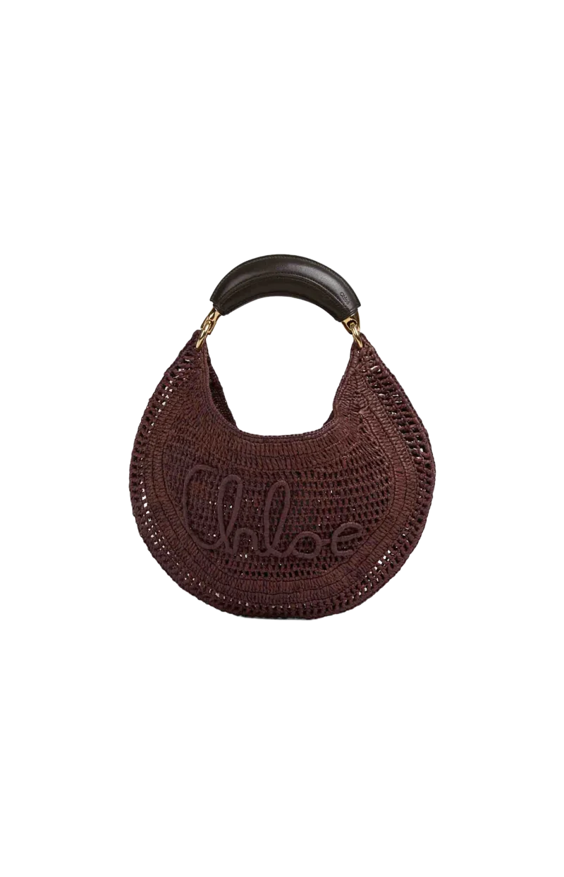 Summer Banana Hobo Bag in Raffia