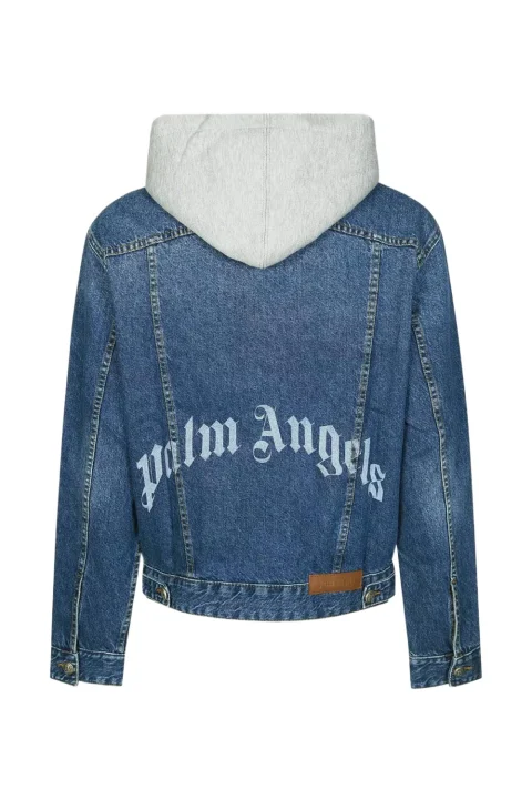 Яке Curved Logo Denim PMYE05CS26DEN005 4408-medium blue melange grey — снимка 2