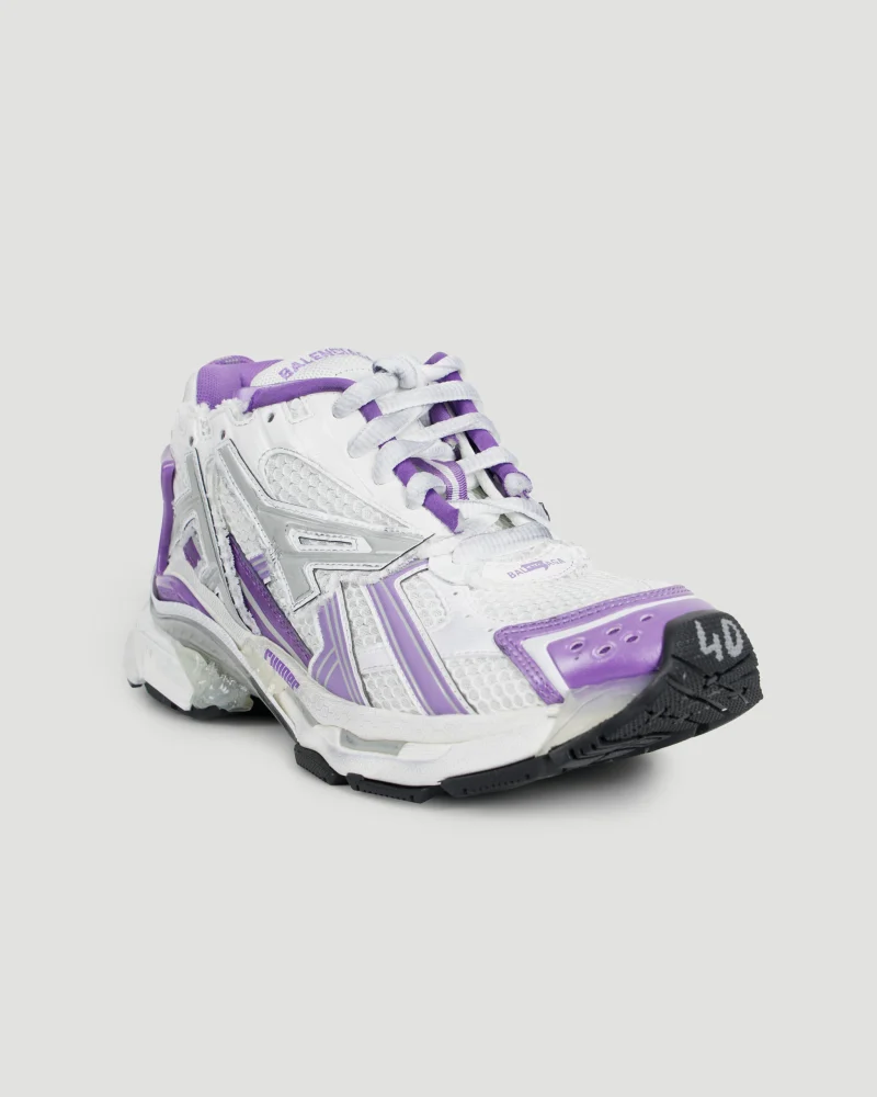 Runner Trainers in Purple and Silver — снимка 3