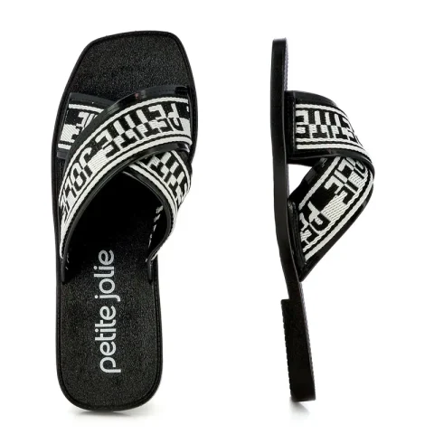 Дамски Равни Чехли PETITE JOLIE – PJ6437 VIBE BLACK — снимка 4