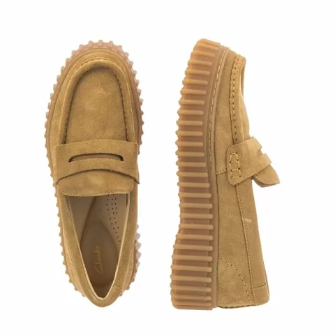 Дамски Лоуфър CLARKS – 26171956 TORHILL PENNY LIGHT TAN — снимка 4