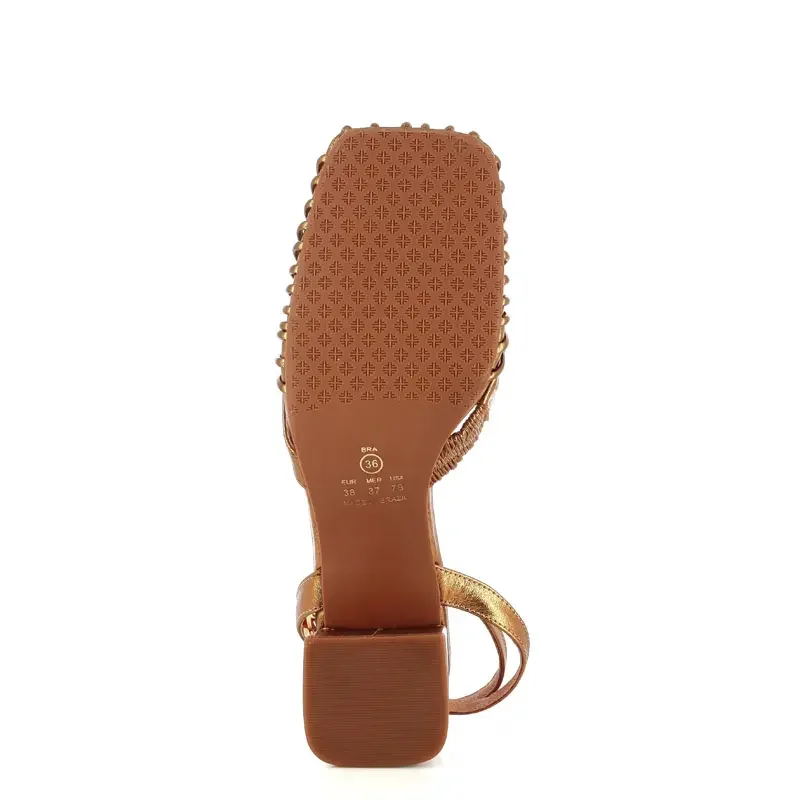 Дамски Сандали На Ток FERRUCCI – 2525105 CRISTAL BRONZE — снимка 4