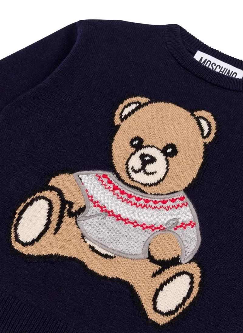 Пуловер с бродерия 'Teddy Bear' Moschino Kids — снимка 2