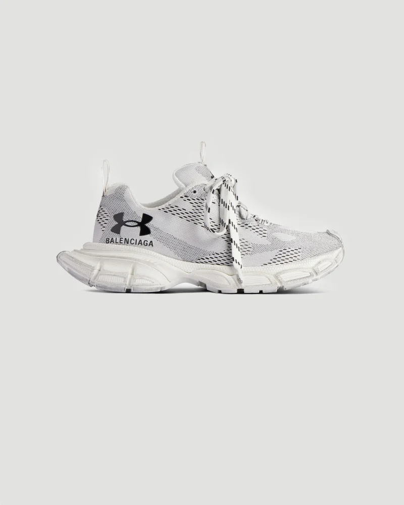 Women's Under Armour® 3XL Knit Sneaker in White and Black