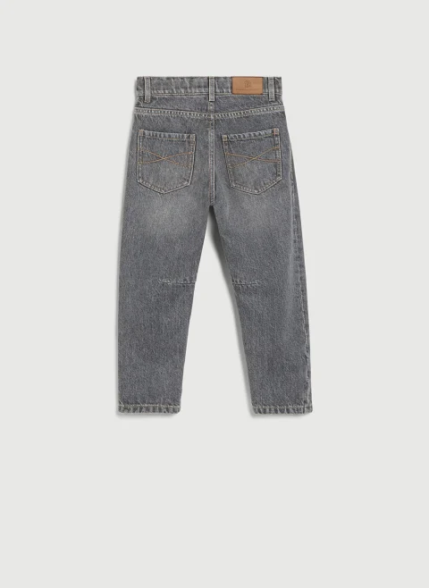Деним с 'vintage' ефект Brunello Cucinelli Kids 4-6 — снимка 3