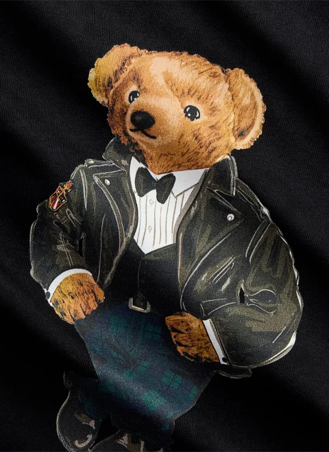 Тишърт с принт 'Polo Bear' Ralph Lauren Kids 7-14 — снимка 3