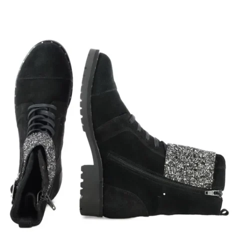 Дамски Кубинки CARLO FABIANI – 36713 – black swede — снимка 5