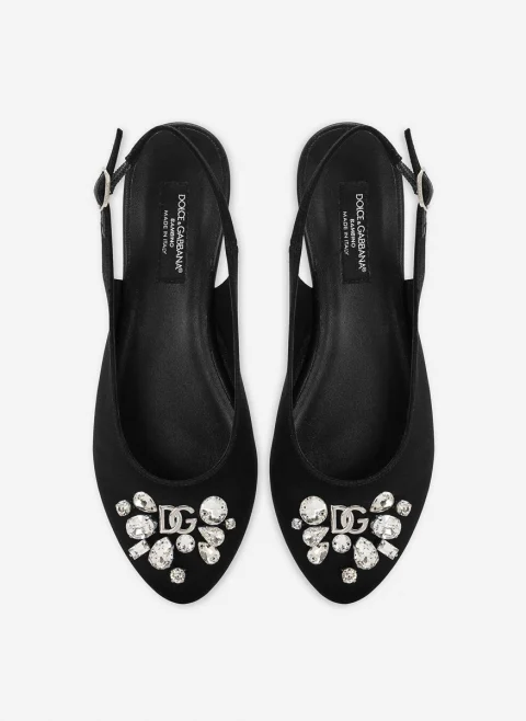Обувки с декоративни кристали Dolce&Gabbana Kids — снимка 3