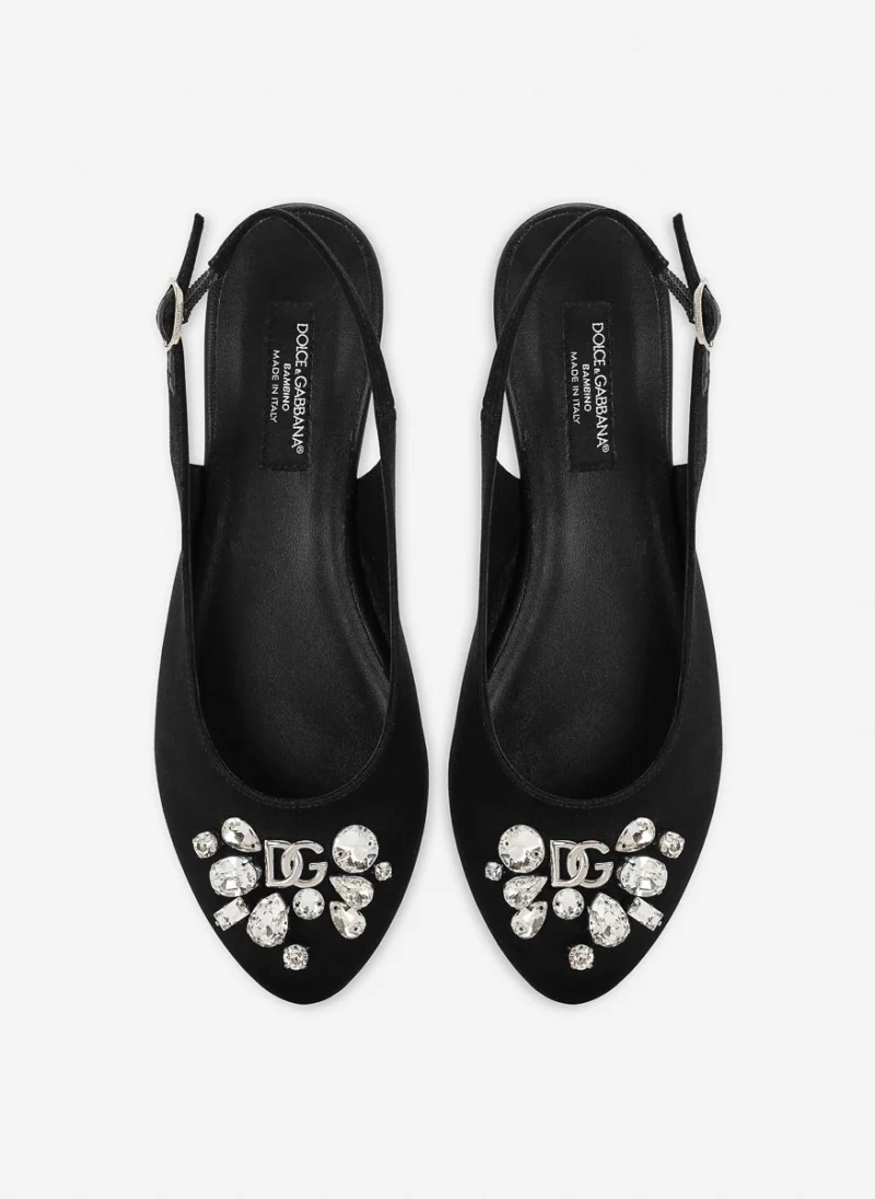 Обувки с декоративни кристали Dolce&Gabbana Kids — снимка 3
