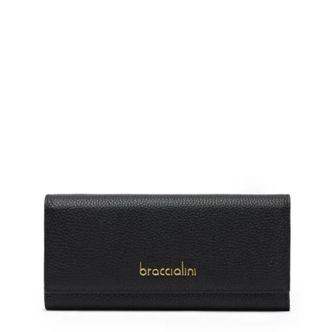 Дамски черен портфейл Basic Braccialini