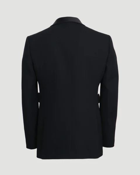 Satin Lapel Black Tailored Jacket — снимка 3