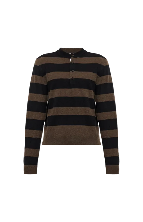 Ettore Striped Sweater in Brown/Black