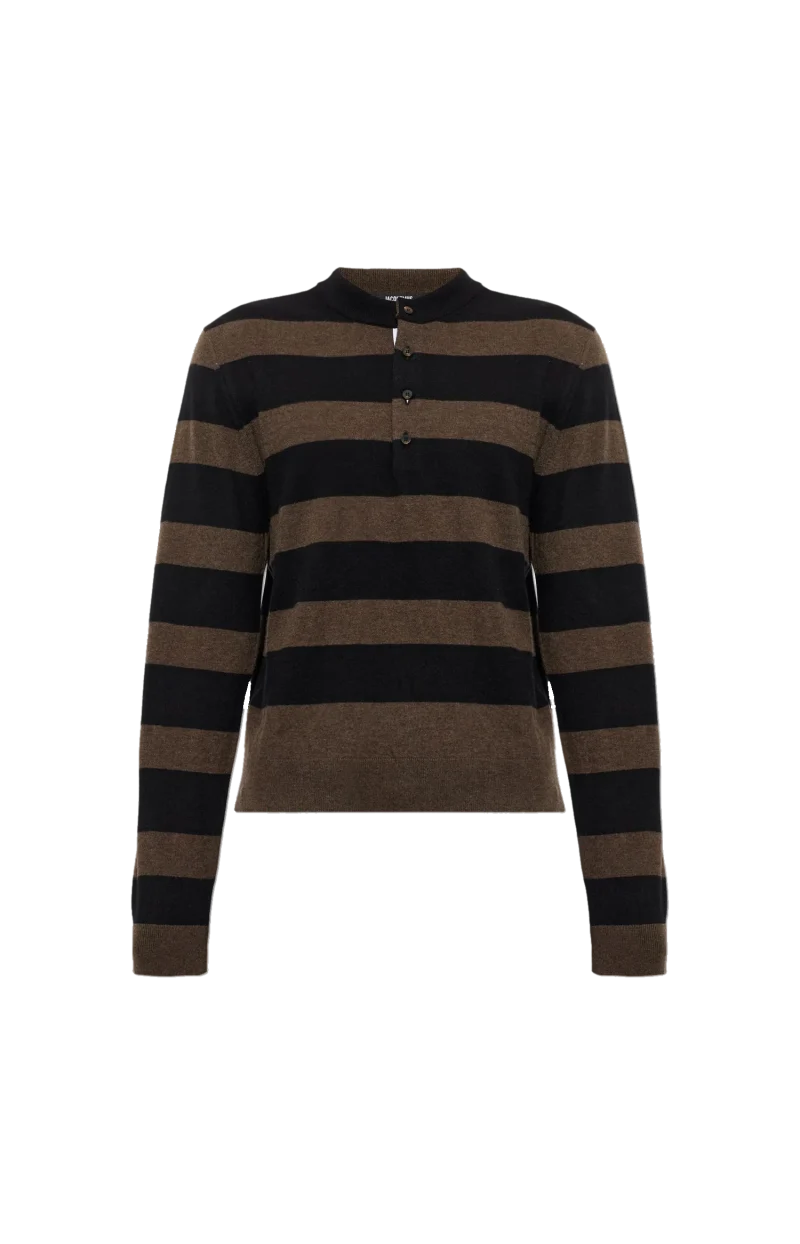 Ettore Striped Sweater in Brown/Black