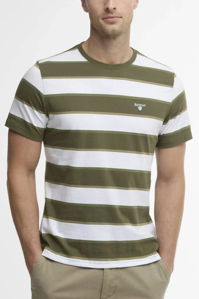 T-Shirt Meldon Stripe MTS1564 ol51 olive — снимка 2