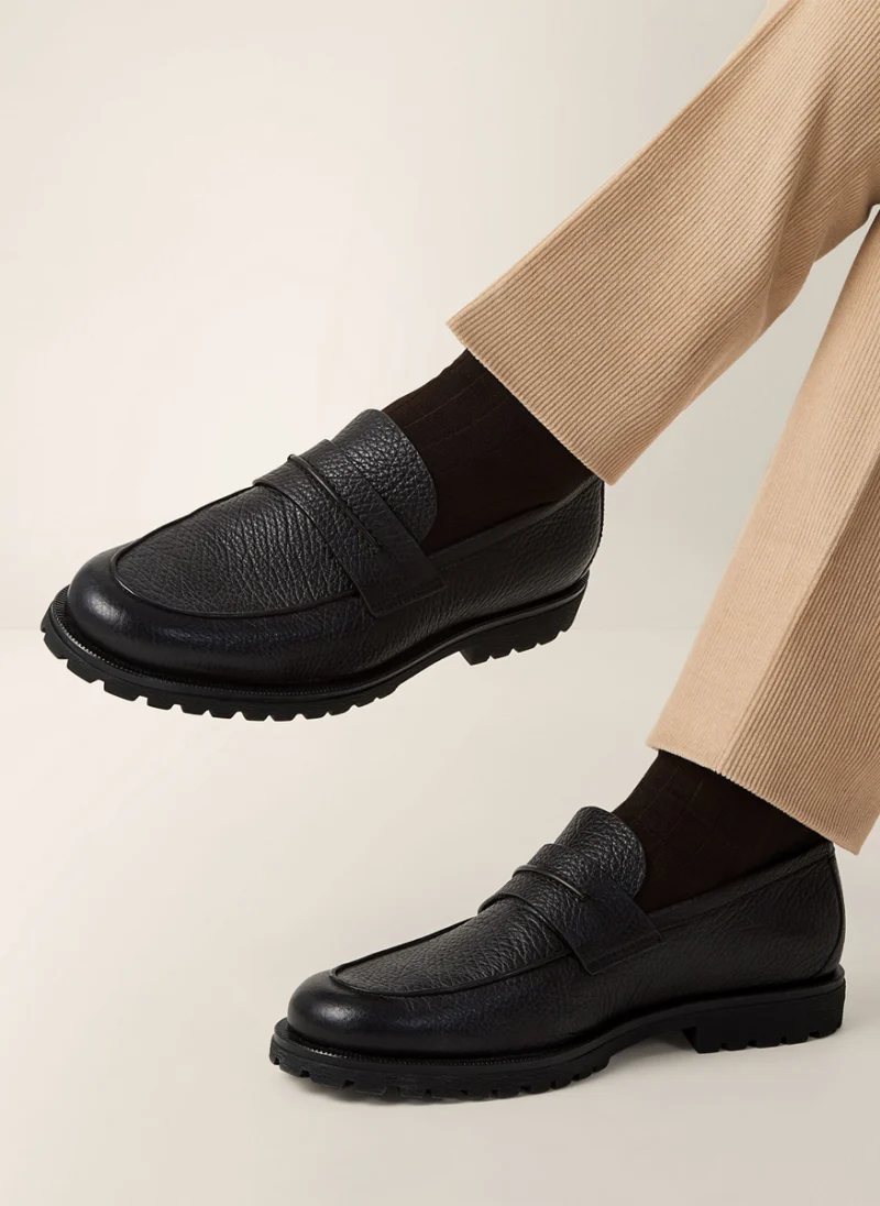 Кожени мокасини 'Pioggia' Zegna — снимка 6
