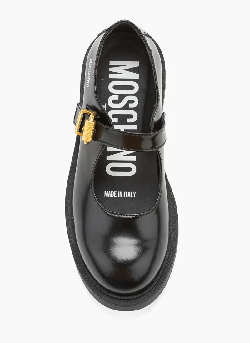Кожени обувки Moschino Kids — снимка 5