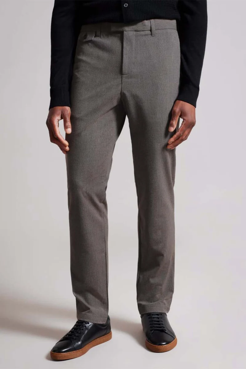 Панталон Chilwel Slim Fit Check Chino Trouser 272528 brown — снимка 2