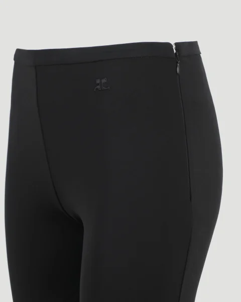 Ellipse Zipped Crepe Jersey Bootcut Pants — снимка 3