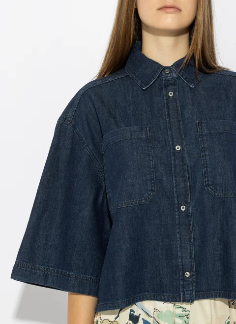 Риза от деним Weekend Max Mara Wkdzannata — снимка 10