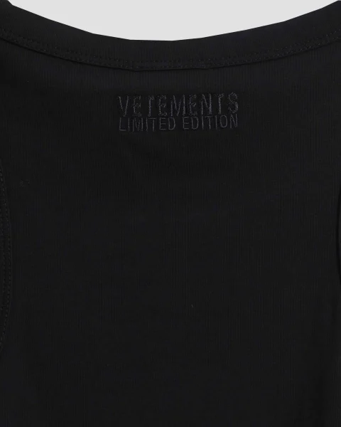 Black Tank Top with Logo — снимка 3