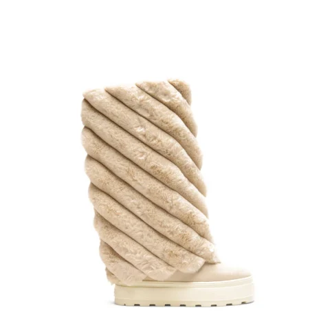 Дамски бежови ботуши Double Face Eureka Casadei