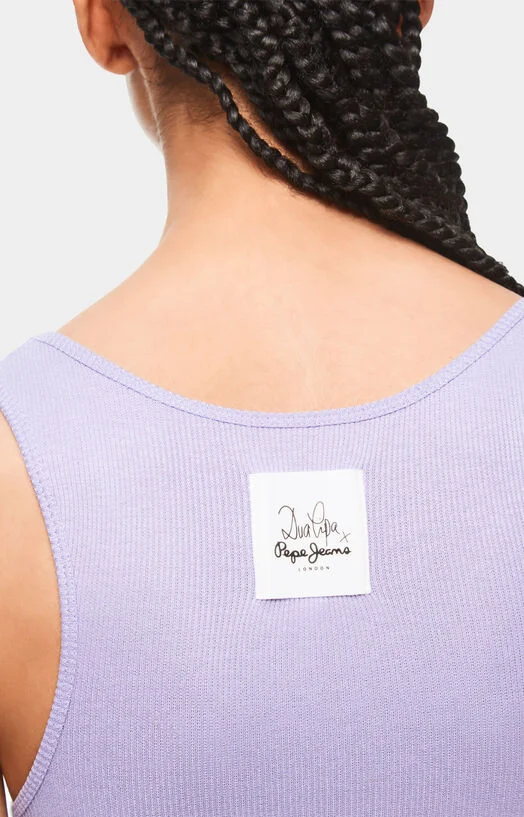 Топ с лого патч GWEN DUA LIPA X PEPE JEANS — снимка 4