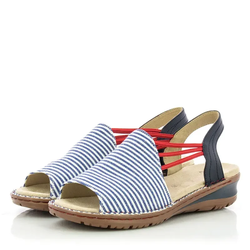 Дамски Сандали Комфорт ARA – 12-27241-79 -CAPRI/NAVY/BLAU — снимка 3