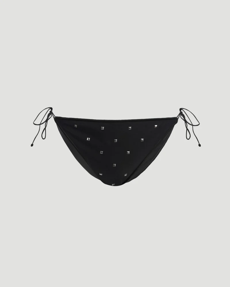 Stud-Embellished Bikini Set in Black — снимка 6