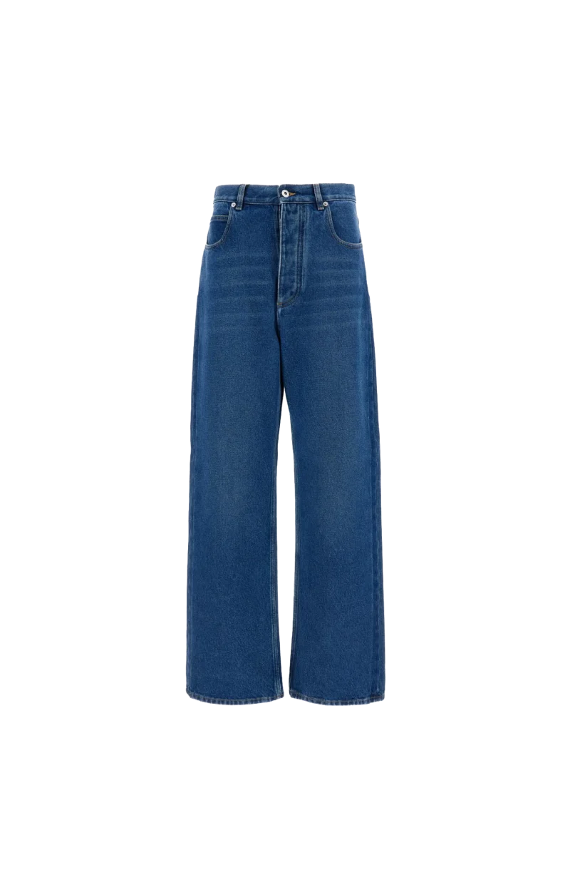 Medium Indigo Wide Leg Jeans