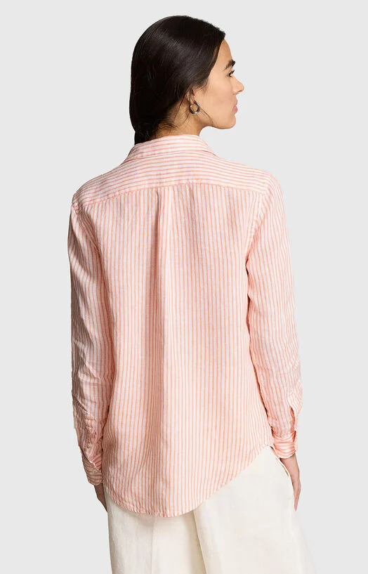 Раирана риза от лен — снимка 3