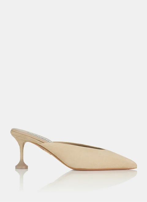 Обувки на ток от велур 'Bisous' Aquazzura