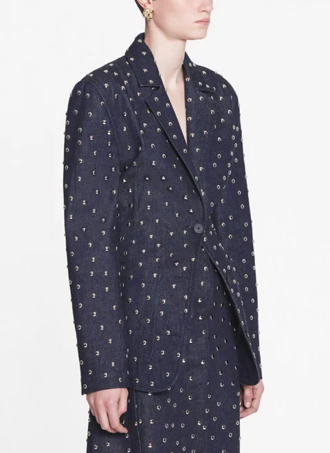 Сако от деним с капси Lanvin — снимка 2