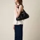Дамска черна чанта Collier Hobo Bag BORBONESE — снимка 5
