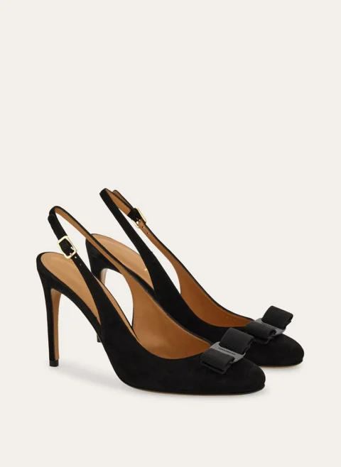 Обувки на ток с панделка Ferragamo — снимка 2