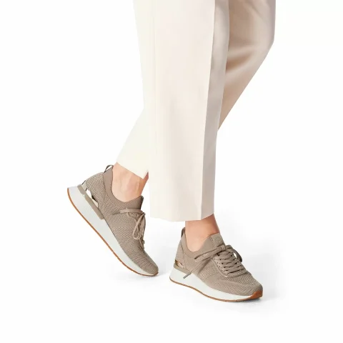 Дамски Сникърс TAMARIS – 1-23712-42-498 IVORY METALLIC_1 — снимка 7