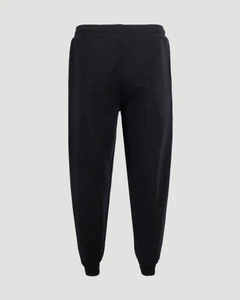 Cotton Sporty Trousers in Black — снимка 2