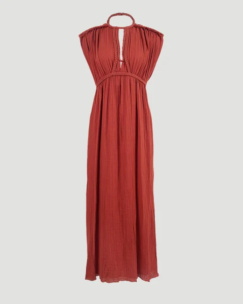 Joya Long Dress in Orange