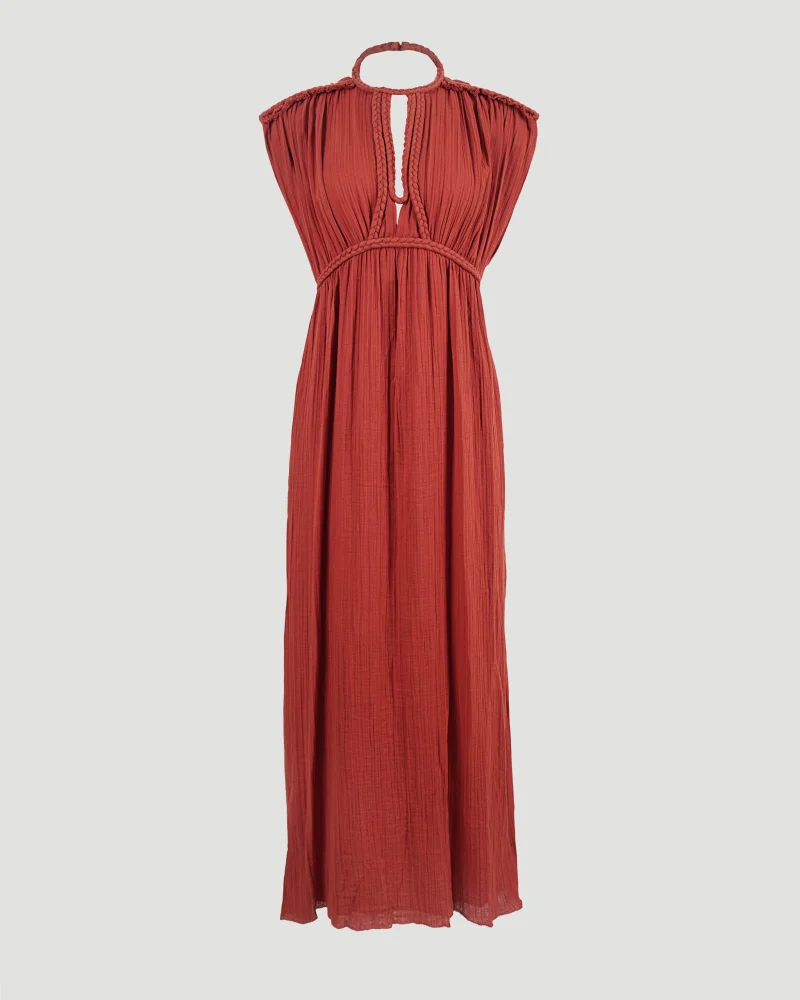 Joya Long Dress in Orange