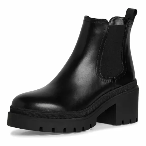 Дамски Боти На Ток TAMARIS – 1-25459-41-003 BLACK LEATHER — снимка 3