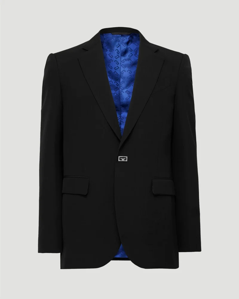 Slim Fit Jacket in Wool with 2G Clip