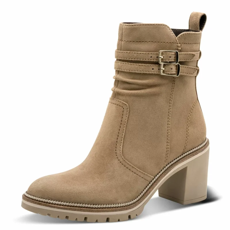 Дамски Боти На Ток TAMARIS – 1-25383-45-400 BEIGE — снимка 3