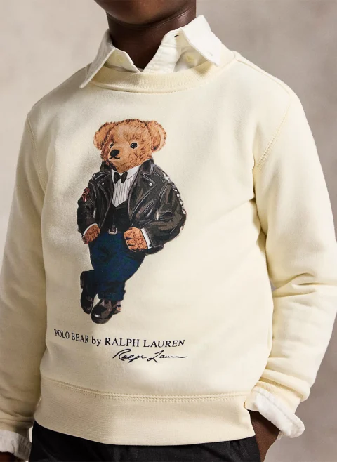 Суитшърт с принт 'Polo Bear' Ralph Lauren Kids 2-7 — снимка 3