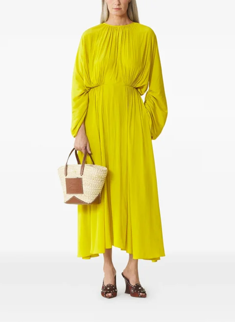 Дълга рокля с набори Lanvin