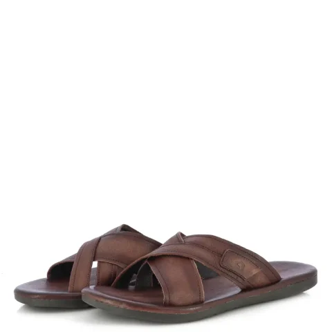 Мъжки Ежедневни Чехли DEMOCRATA – 015142-002 ZION DK BROWN — снимка 3